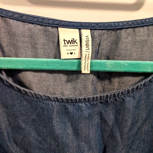 Twik denim smocked crop - Picture 2 of 3